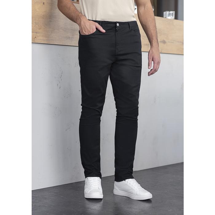 Herren 5-Pocket-Hose Classic-Stretch schwarz