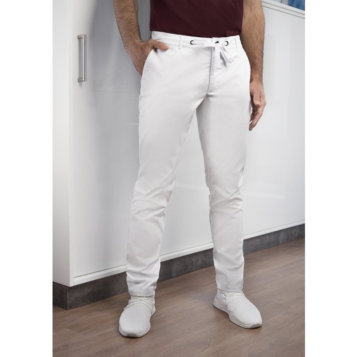 Herren Chinohose Modern-Stretch weiß