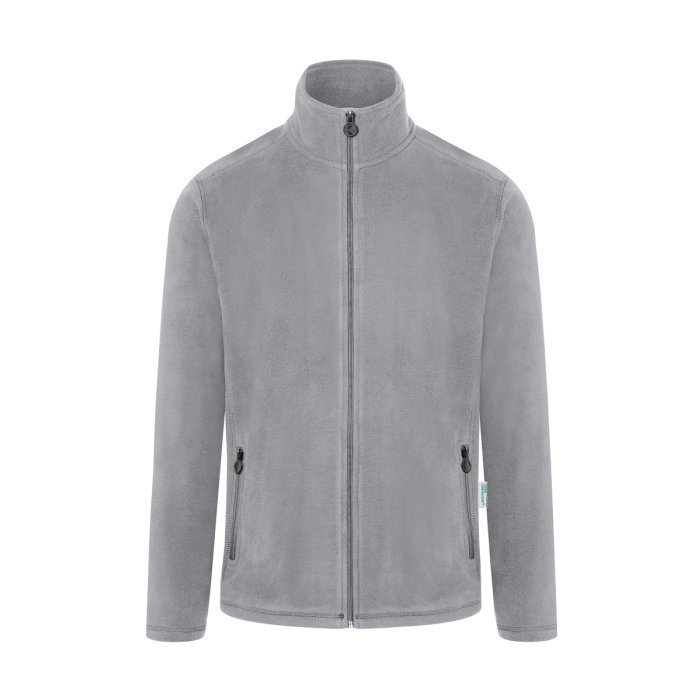 Herren Workwear Fleecejacke Warm-Up, aus nachhaltigem Material platingrau