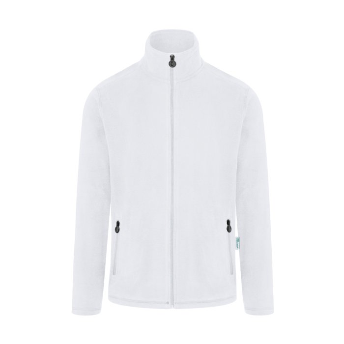 Herren Workwear Fleecejacke Warm-Up, aus nachhaltigem Material weiß