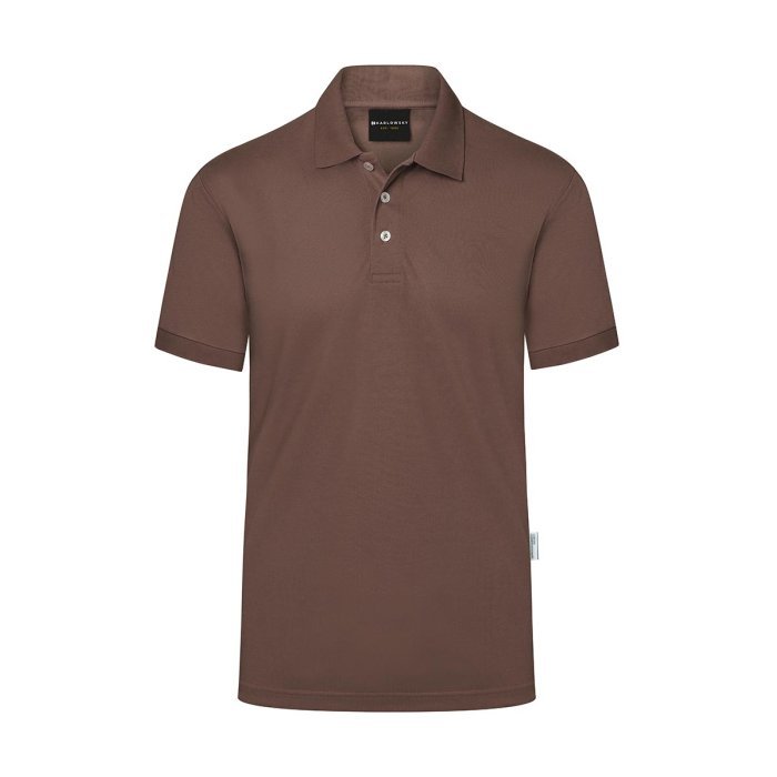 Herren Workwear Poloshirt Modern-Flair, aus nachhaltigem Material hellbraun