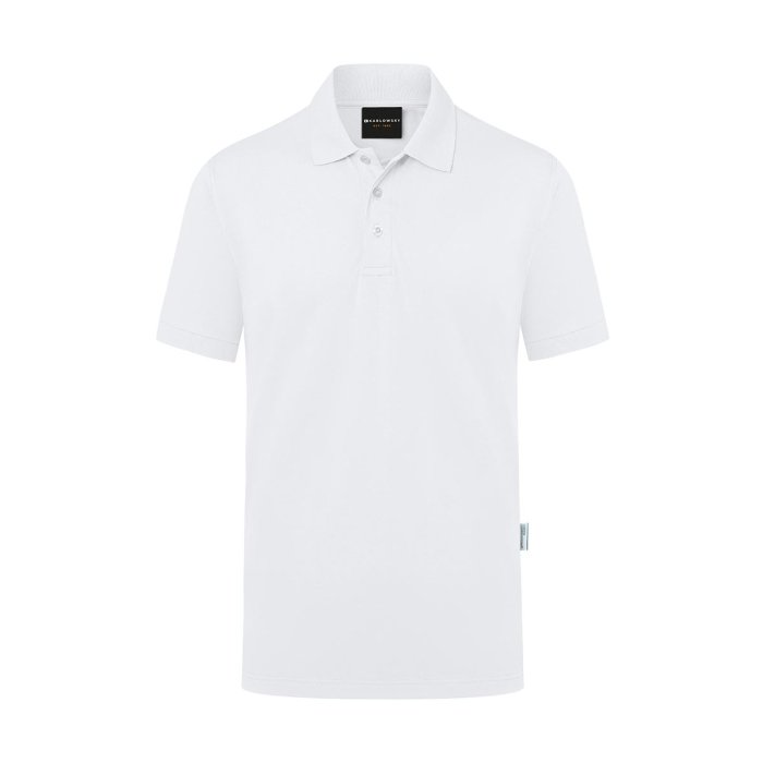Herren Workwear Poloshirt Modern-Flair, aus nachhaltigem Material weiß