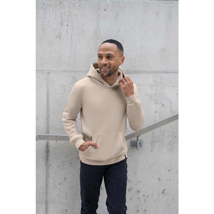 Herren Workwear Sweat Hoodie Soft-Face, aus nachhaltigem Material sand