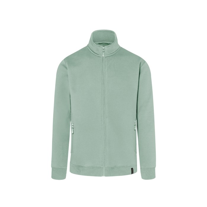 Herren Workwear Sweatjacke Soft-Face, aus nachhaltigem Material pistaziengrün