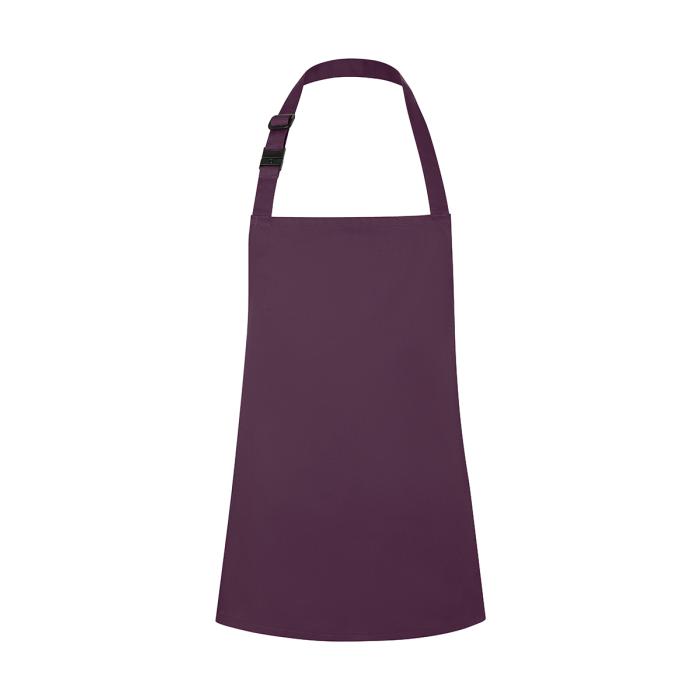 Kinderlatzschürze Basic mit Schnalle aubergine