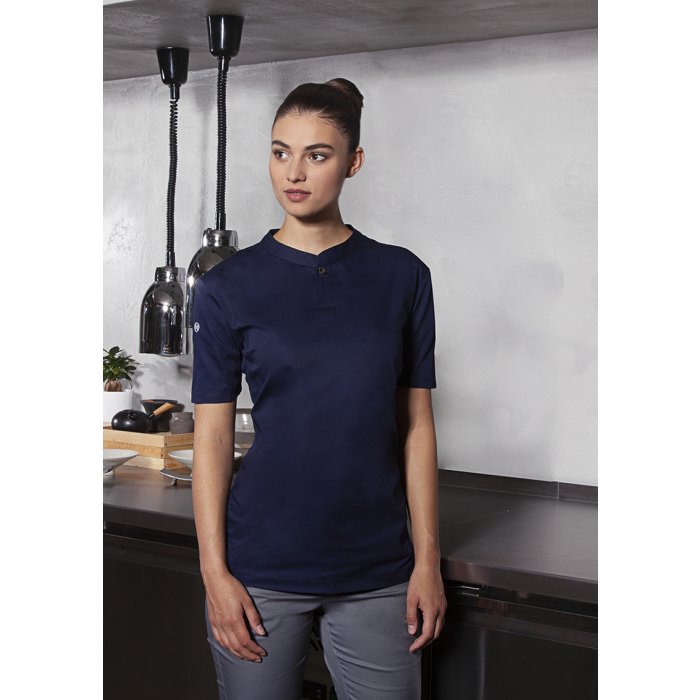 Kurzarm Damen-Arbeitsshirt Performance marine