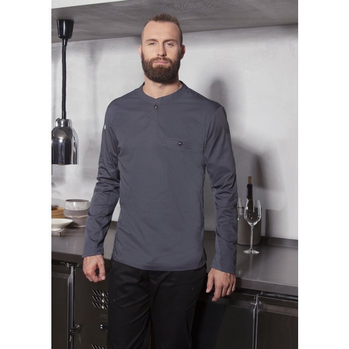 Langarm Arbeitsshirt Performance anthrazit