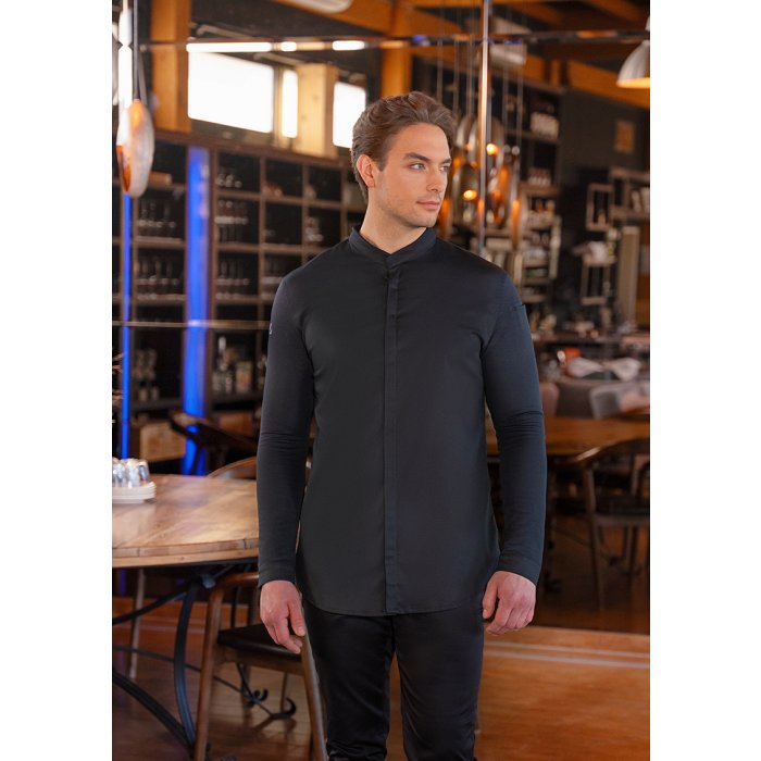 Langarm Herrenkochjacke DIAMOND CUT® Avantgarde schwarz