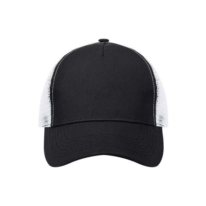 Trucker Mesh Cap, aus nachhaltigem Material, Recyceltes Polyester schwarz/weiß