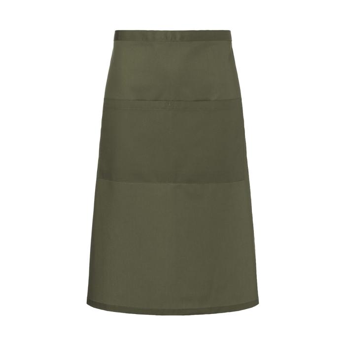 XXL-Bistroschürze Basic in Übergröße mit Tasche moosgrün