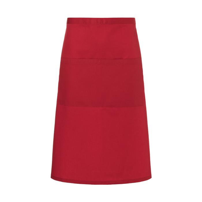 XXL-Bistroschürze Basic in Übergröße mit Tasche rot