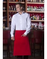 Bistroschürze Basic mit Tasche rot