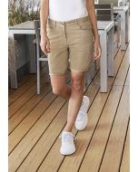 Damen 5-Pocket-Shorts Classic-Stretch kieselbeige