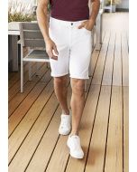 Herren 5-Pocket-Shorts Classic-Stretch weiß