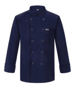 Kochjacke Langarm Blau