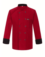 Kochjacke Langarm rot