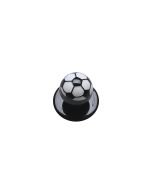 Kugelknöpfe Fußball, 12 Stück / Pack schwarz