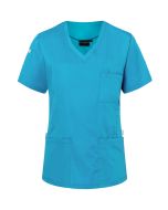 Kurzarm Damen-Schlupfkasack Essential, aus nachhaltigem Material pazifikblau