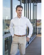 Langarm Herrenhemd Active-Stretch in Slim-Fit weiß