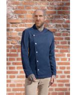 Langarm Herrenkochjacke ROCK CHEF®-Stage2, aus nachhaltigem Material stahlblau