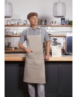Latzschürze Basic mit Schnalle und Tasche sand