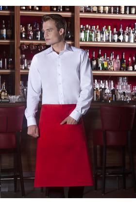 Bistroschürze Basic mit Tasche rot