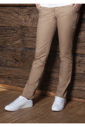 Damen Chinohose Modern-Stretch sahara