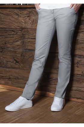 Damen Chinohose Modern-Stretch stahlgrau