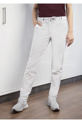 Damen Chinohose Modern-Stretch weiß