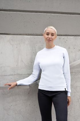Damen Workwear Sweatshirt Soft-Face, aus nachhaltigem Material weiß