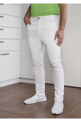 Herren 5-Pocket-Hose Classic-Stretch weiß