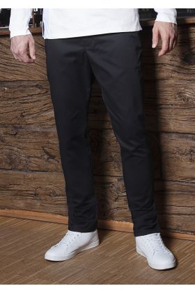 Herren Chinohose Modern-Stretch schwarz