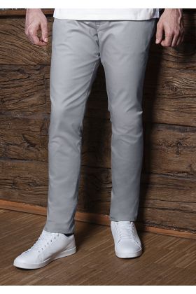 Herren Chinohose Modern-Stretch stahlgrau