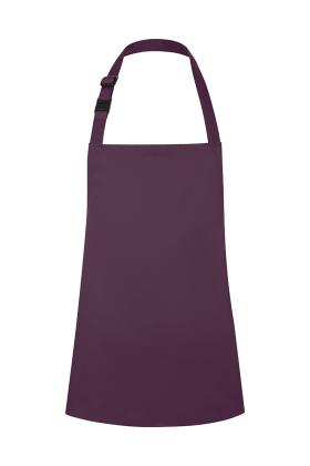 Kinderlatzschürze Basic mit Schnalle aubergine