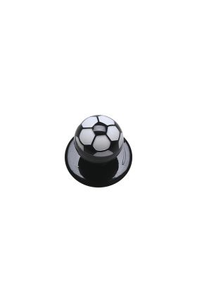 Kugelknöpfe Fußball, 12 Stück / Pack schwarz