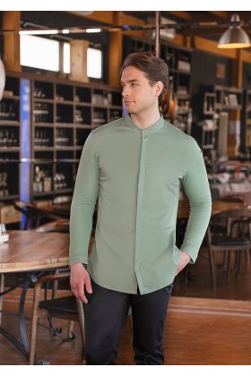 Langarm Herrenkochjacke DIAMOND CUT® Avantgarde pastellgrün
