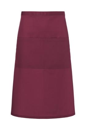 XXL-Bistroschürze Basic in Übergröße mit Tasche bordeaux