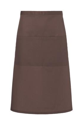 XXL-Bistroschürze Basic in Übergröße mit Tasche hellbraun