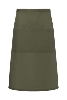 XXL-Bistroschürze Basic in Übergröße mit Tasche moosgrün