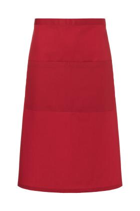XXL-Bistroschürze Basic in Übergröße mit Tasche rot