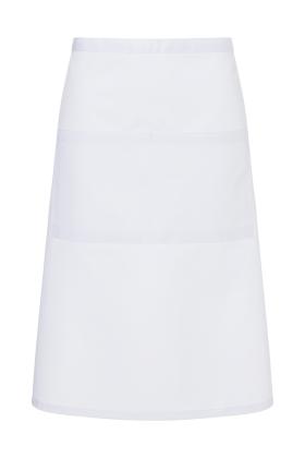 XXL-Bistroschürze Basic in Übergröße mit Tasche weiß